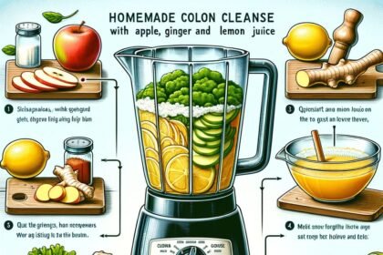 Homemade Colon Cleanse with Apple, Ginger and Lemon Juice