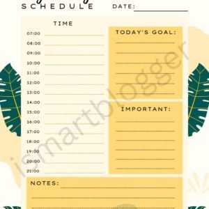 Daily schedule planner