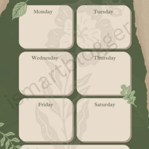 Weekly Planner - Natural with watermark